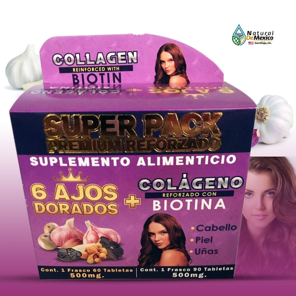 Suplemento Colageno Reforzado Con Biotina Beneficios Para Cabello Piel