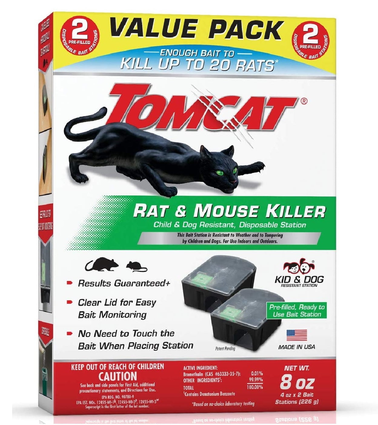 New Tomcat 4388404 Disposable Rat & Mouse Bait Station Value Pack, 4 Oz 